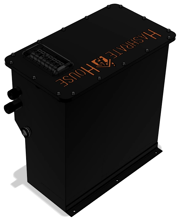 HashTub immersion heating system enclosure by Hashrate House